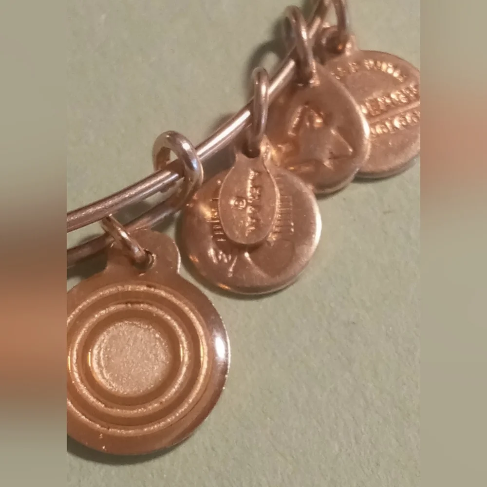 Alex and Ani 2012 divinity circle bangle bracelet in gold tone. - Picture 2 of 7
